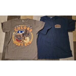 Graphic T-Shirt Bundle L Redneck Fisher Fishing Patriotic Eagle‎